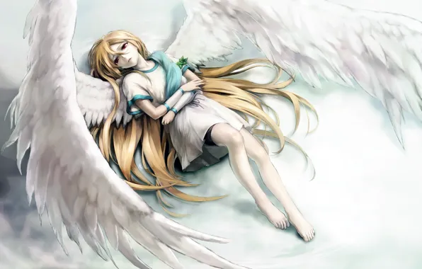 Picture sadness, girl, wings, angel, afuro terumi, inazuma eleven