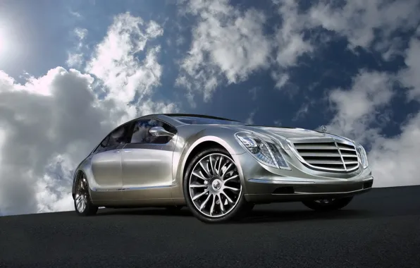 Concept, the sky, clouds, reflection, Mercedes-Benz, F700