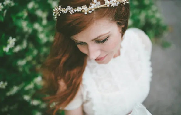 Girl, red, the bride