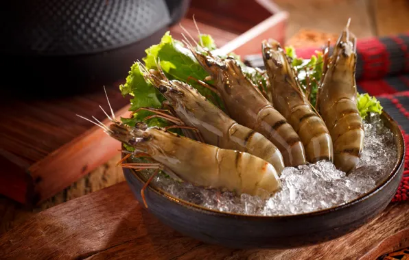 Picture shrimp, seafood, Japanese cuisine