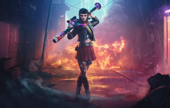 Girl, fire, the game, punk, piercing, fire, girl, punk