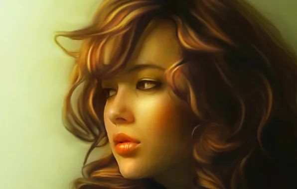 Picture face, rendering, hair, figure, picture, blush