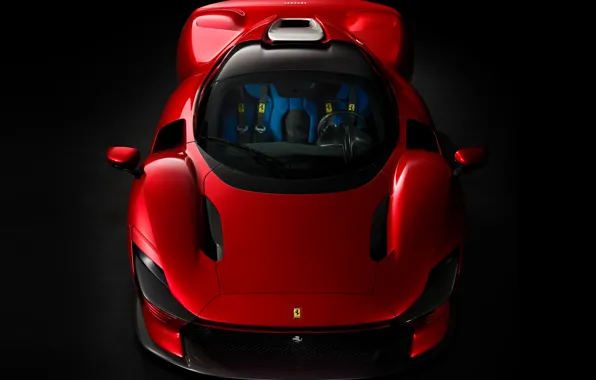 Picture Ferrari, red, supercar, Daytona, front view, Ferrari Daytona SP3