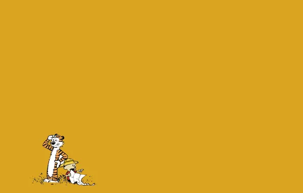 Picture tiger, child, boy, comic, Calvin and Hobbes, Calvin and Hobbes, Calvin, Hobbs