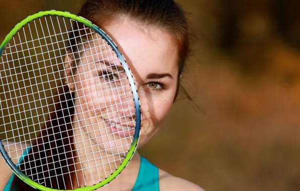 Picture look, model, racket, Stefany Sonri