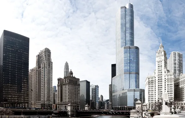 The sky, building, skyscrapers, USA, America, Chicago, Chicago, USA