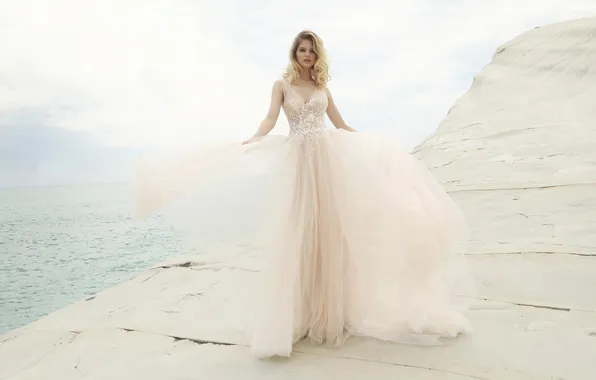 Girl, dress, woman, young, model, blonde, wedding, cute