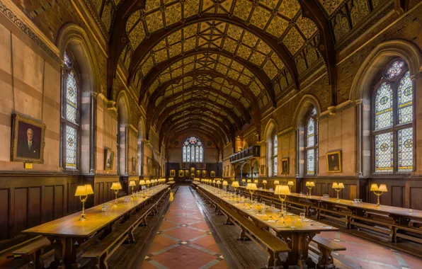 Picture Oxford, Dining Hall, Keble College, Diliff