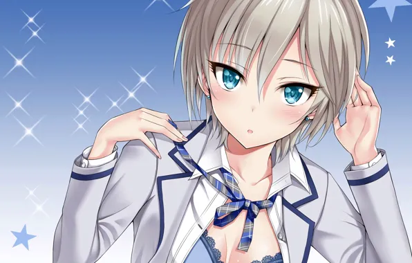 Girl, sexy, lingerie, Anastasia, bra, cleavage, boobs, anime