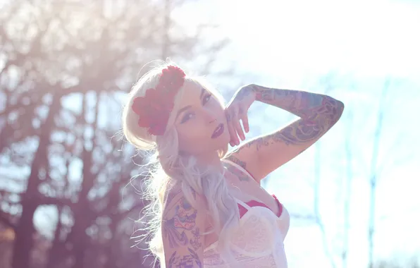 Girl, tattoo, tattoo