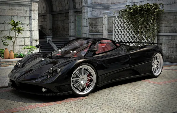 Picture pagani, square, 3D rendering