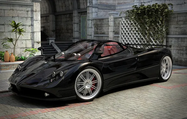 Pagani, square, 3D rendering