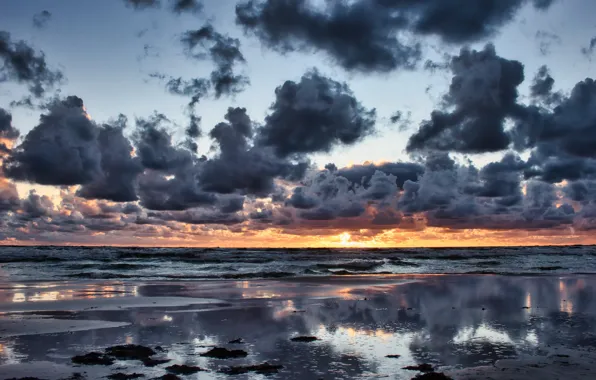 Latvia, Baltic Sea, Ukraine, Autumn clouds