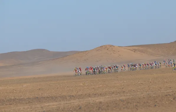 Race, desert, cyclists, Peru, Titan Desert