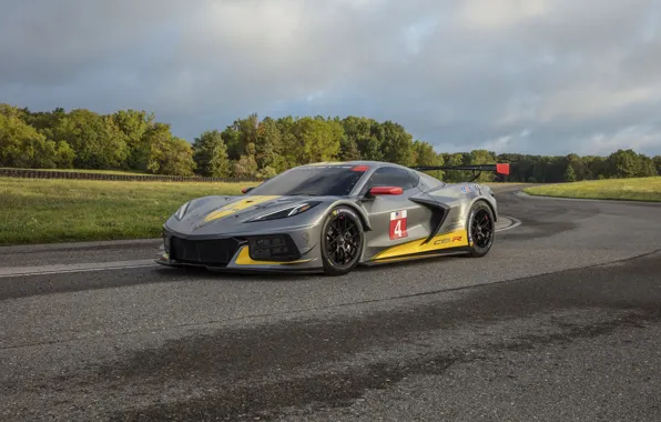 Corvette, Chevrolet, Lights, Track, Race car, Sports car, 2020, Racing car