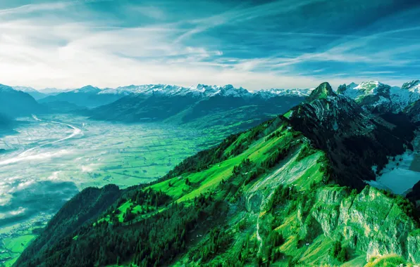 Road, Mountains, Valley