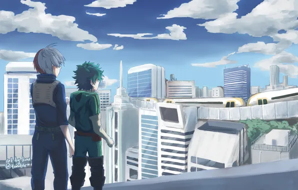 Guys, My Hero Academia, Boku No Hero Academy, Midori Isuku, Todoroki Shoto, My Hero Academy