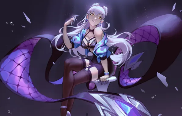 Fragments, smile, the game, figure, cutie, charm, League of legends, Evelynn