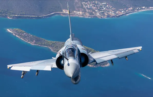 The sky, view, the plane, sky, aircraft, view, aviation, Mirage