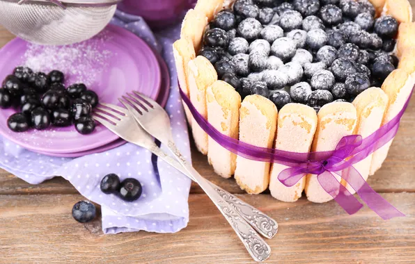 Picture berries, food, cookies, blueberries, cake, sugar, dessert, sweet