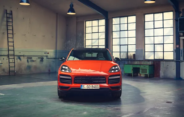 Porsche, front view, Coupe, Turbo, Cayenne, 2019