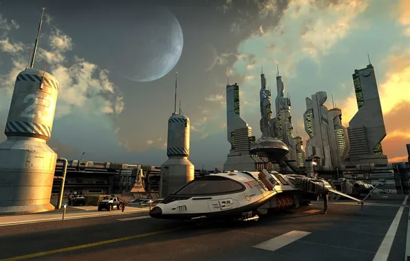 Spaceship, early morning, station 23
