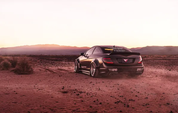 Design, black, desert, Mercedes, car