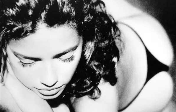 Ass, face, black and white, Thong