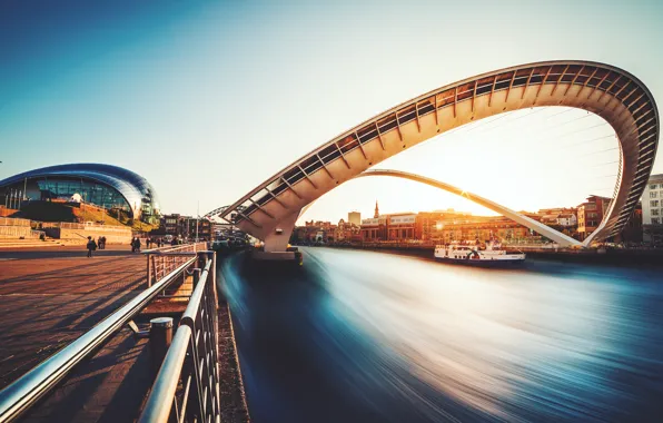 London, bridge, sunset, Europe, amazing, England, millennium bridge, UHD