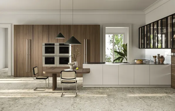 Style, Villa, interior, Italy, dining room, kitchen., dining area, Italian design