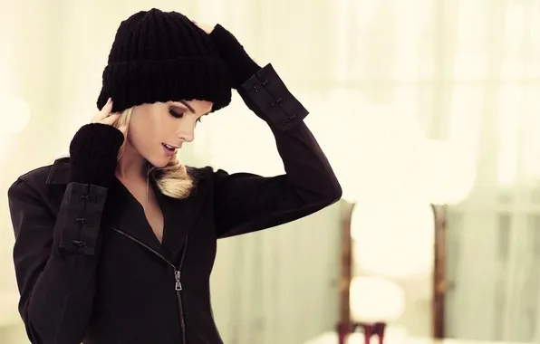 Girl, style, hat, brunette