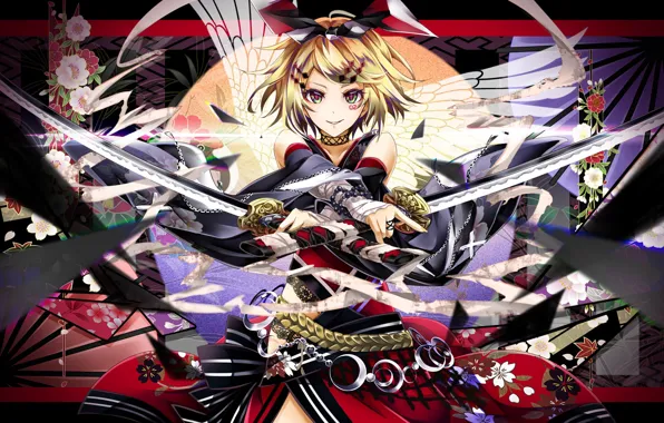 Look, art, vocaloid, yukata, kagamine rin
