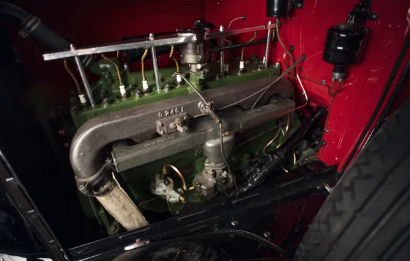 Retro, engine, 1929, Boattail, under the hood, Speedsterster, Auburn 8-90, Auburn 8-90 Boattail Speedsterster