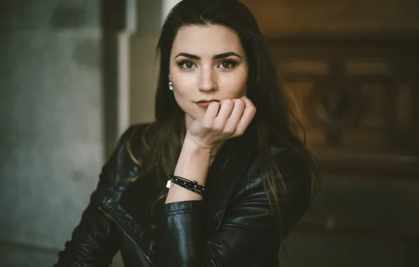 Girl, portrait, brunette