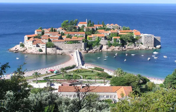 Picture stay, journey, tourism, Adriatica, island-hotel, SV.Stefan, Montenegro