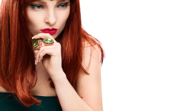 Girl, decoration, style, model, hands, makeup, ring, hairstyle