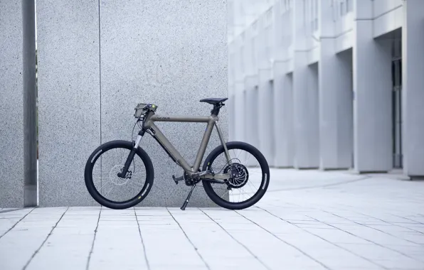 The city, building, bike