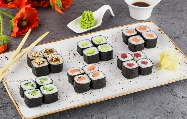 Fish, rolls, seafood