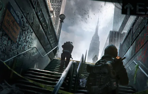 Picture the city, building, soldiers, new York, Tom Clancy's The Division