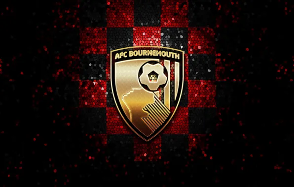 Wallpaper, sport, logo, football, glitter, checkered, Bournemouth