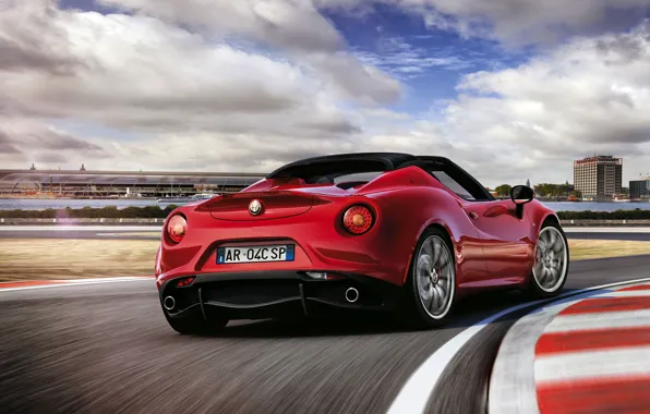 Alfa Romeo, Spider, Alfa Romeo, Back, 2015, 4c