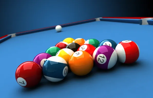 Picture white, abstraction, table, balls, the game, ball, Billiards, art