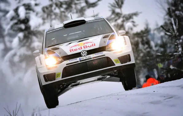 Picture Winter, Auto, White, Snow, Sport, Volkswagen, Machine, Race