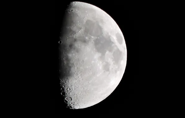 Moon, white, black, sky, planet
