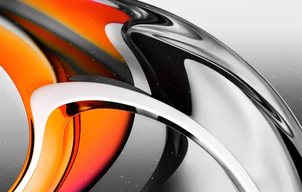 Orange, Abstract, Glass, Transparent