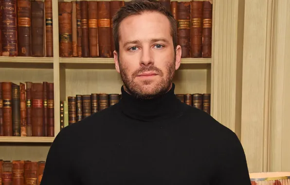 Picture male, library, Armie Hammer