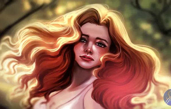 Nature, girl, by FidisART