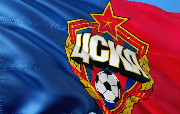 Picture The ball, Star, Flag, Football, Moscow, CSKA, CSKA Football Club