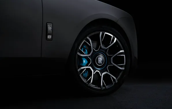 Picture the dark background, carbon, rim, Rolls-Royce Ghost, 2021, Black Badge Ghost, body part