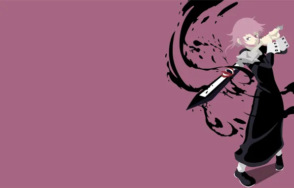 Girl, blots, pink background